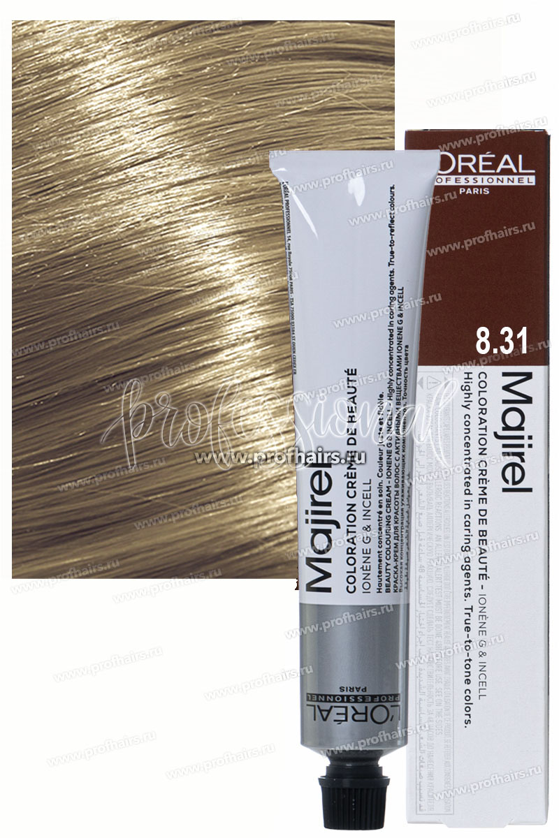 L'Oreal Majirel Краска для волос Мажирель 8-31 Светлый блондин золотисто-пепельный 50 мл.