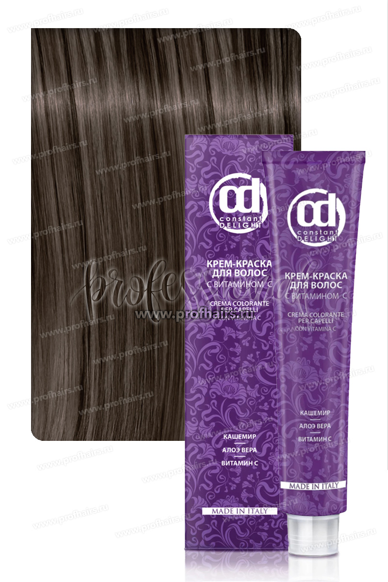 Constant Delight Крем-краска для волос с витамином С 6/2 Темно-русый пепельный 100 мл.