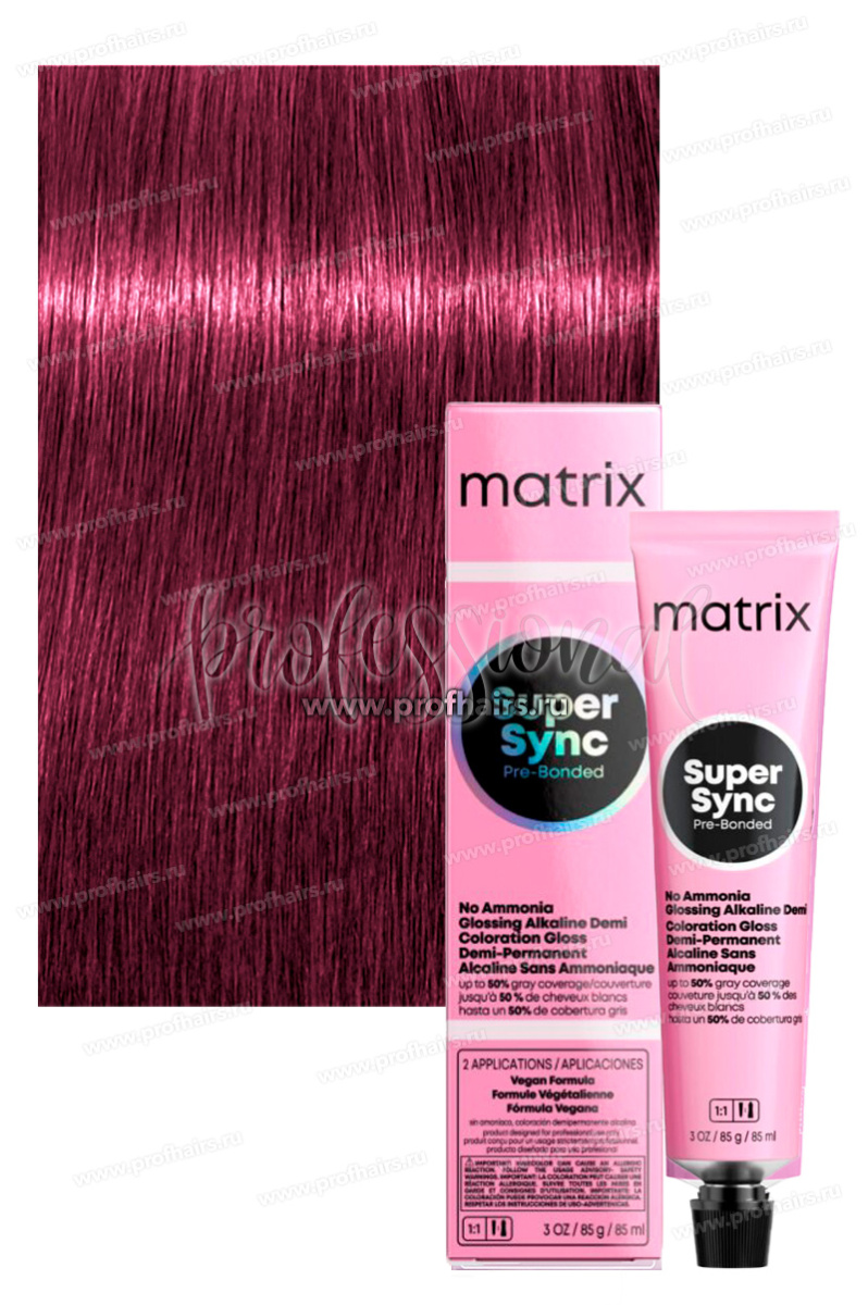 Matrix Super Sync Pre-Bonded 6RV+ Темный блондин Красно-перламутровый  90 мл.