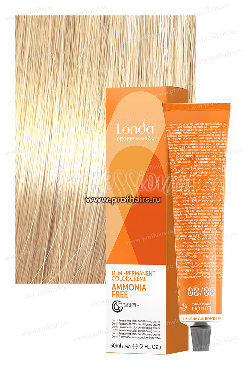 Londa Ammonia-Free 10/6 Яркий блонд фиолетовый Интенсивное тонирование крем-краска 60 мл.