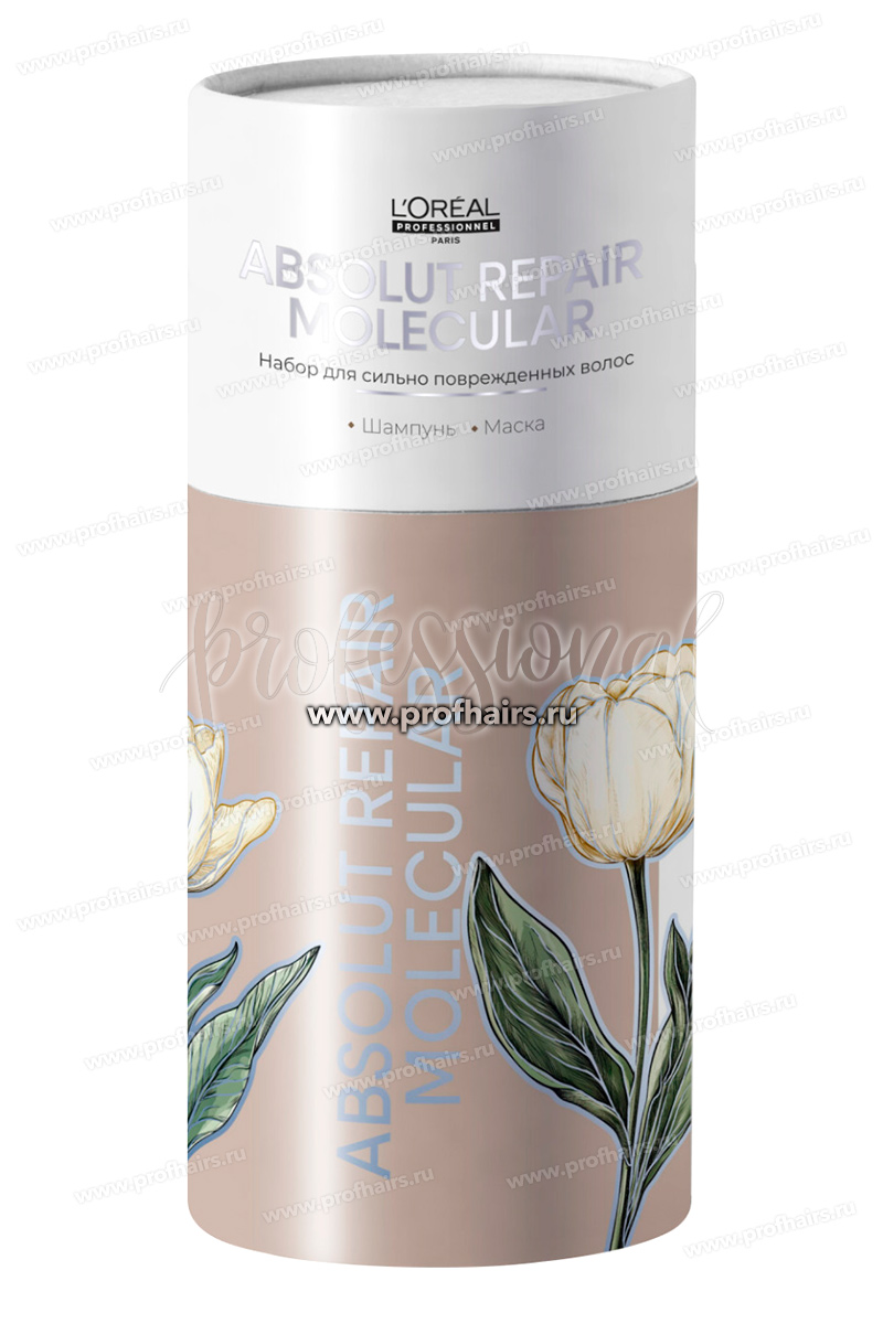 L'Oréal Absolut Repair Molecular Премиальный подарочный набор для глубокого восстановления поврежденных волос: Шампунь 300 мл.+Маска 250 мл.