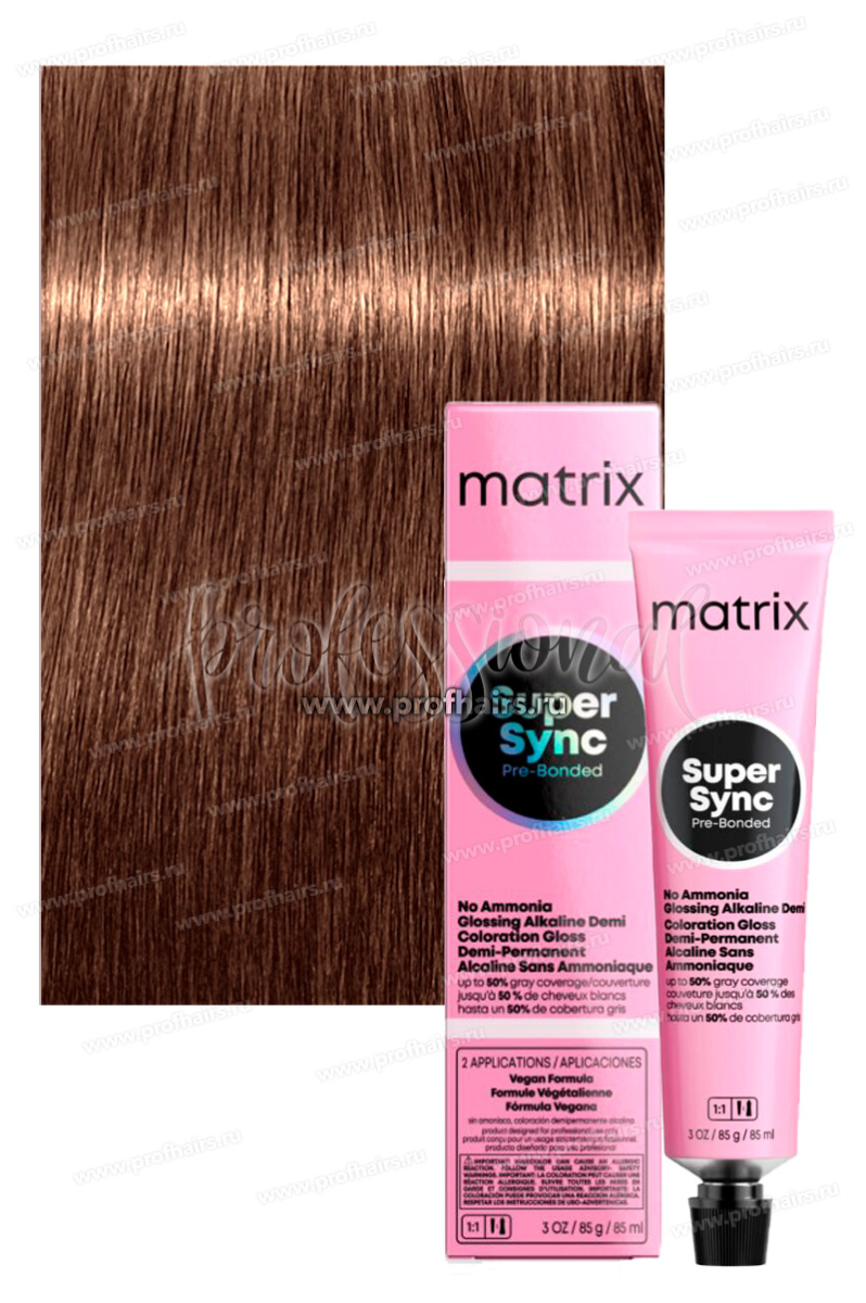 Matrix SoColor Sync Pre-Bonded 8BC Светлый блондин коричнево-медный 90 мл.