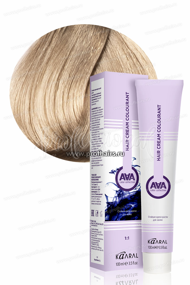 Kaaral AAA Стойкая краска для волос 10.32 Очень-очень светлый золотисто-фиолетовый блондин 100 мл.