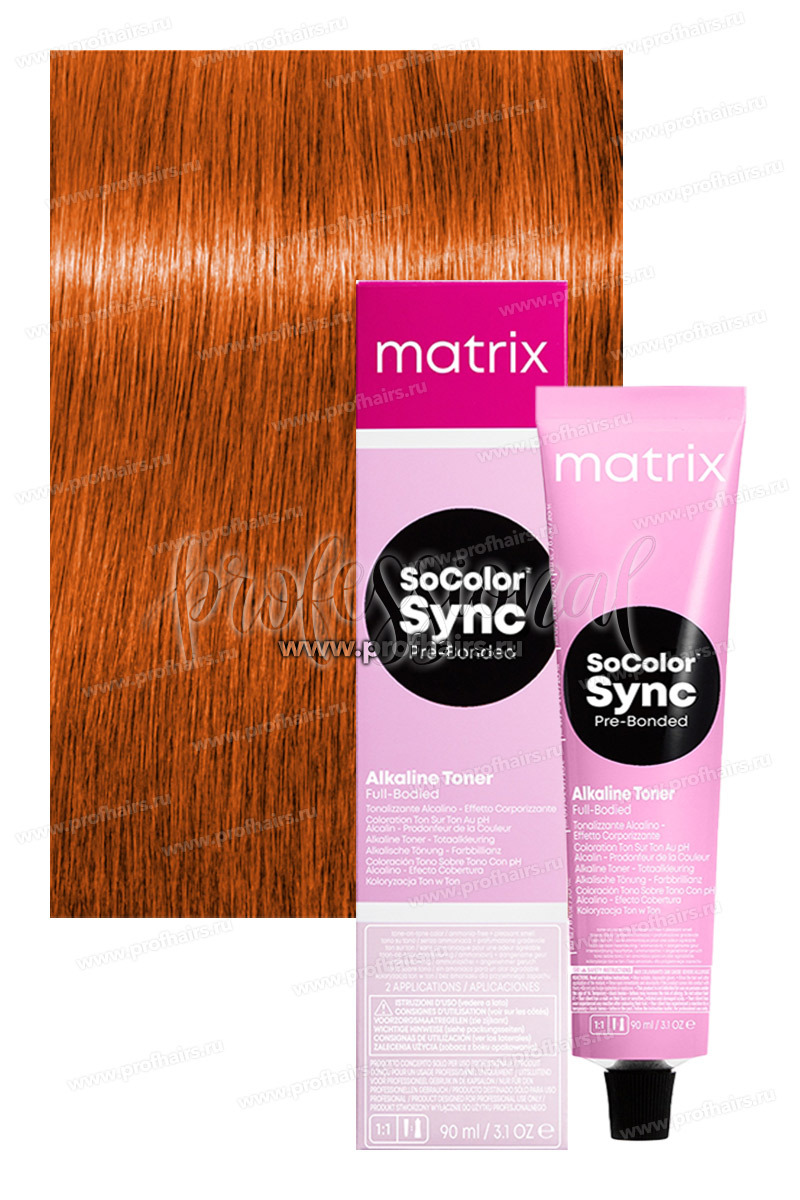Matrix SoColor Sync Pre-Bonded 7CC+ Блондин глубокий медный 90 мл.