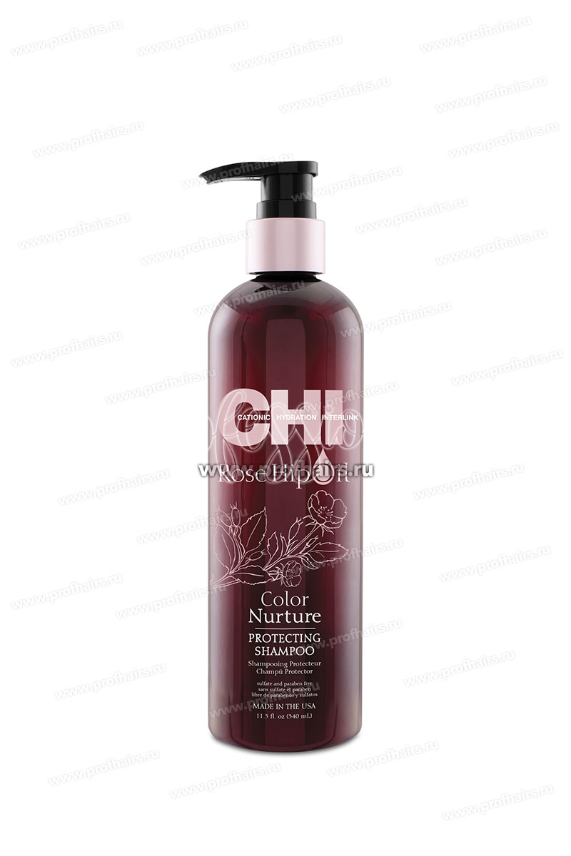 CHI ROSE HIP OIL Шампунь с маслом дикой розы поддержание цвета 340 мл.