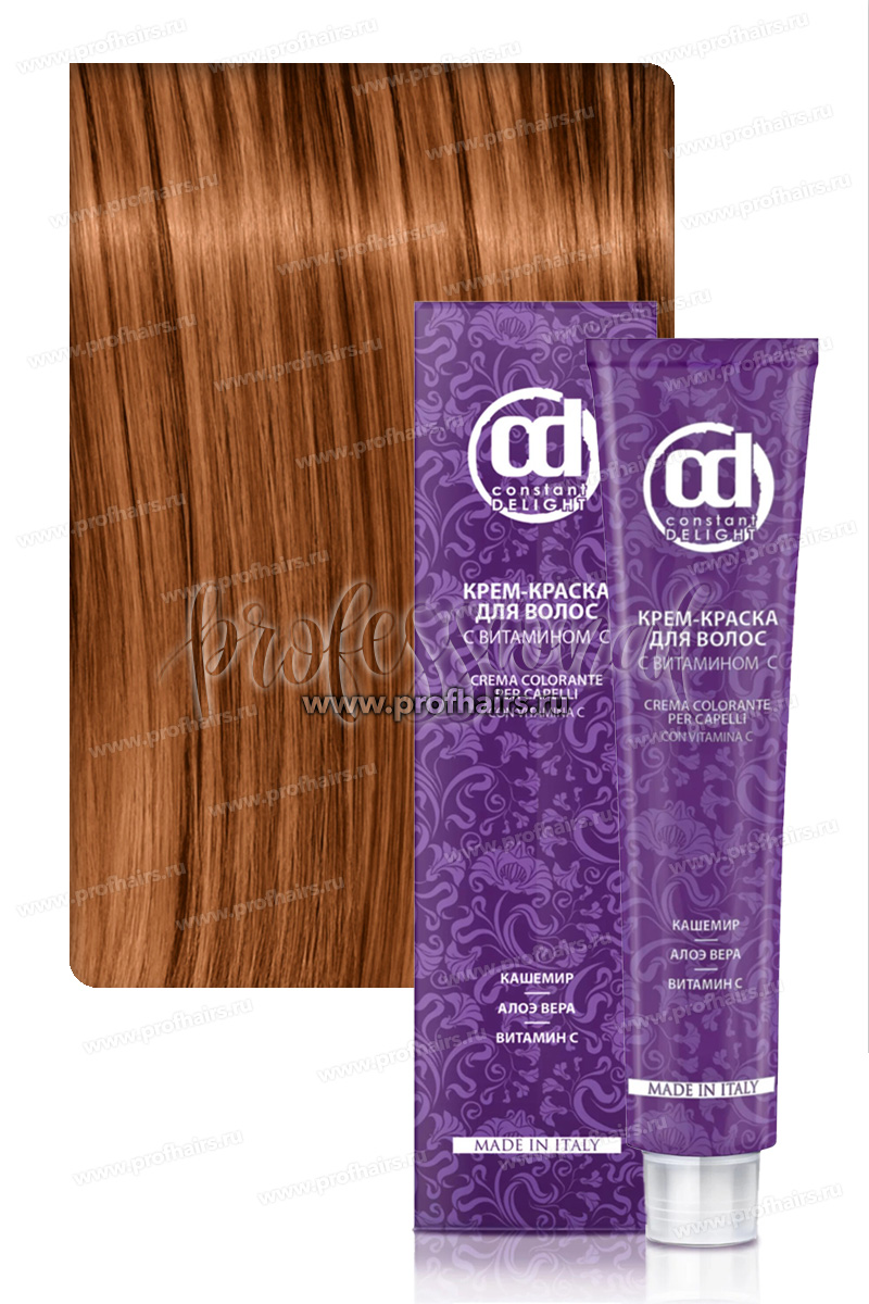 Constant Delight Крем-краска для волос с витамином С 7/7 Средне-русый медный 100 мл.