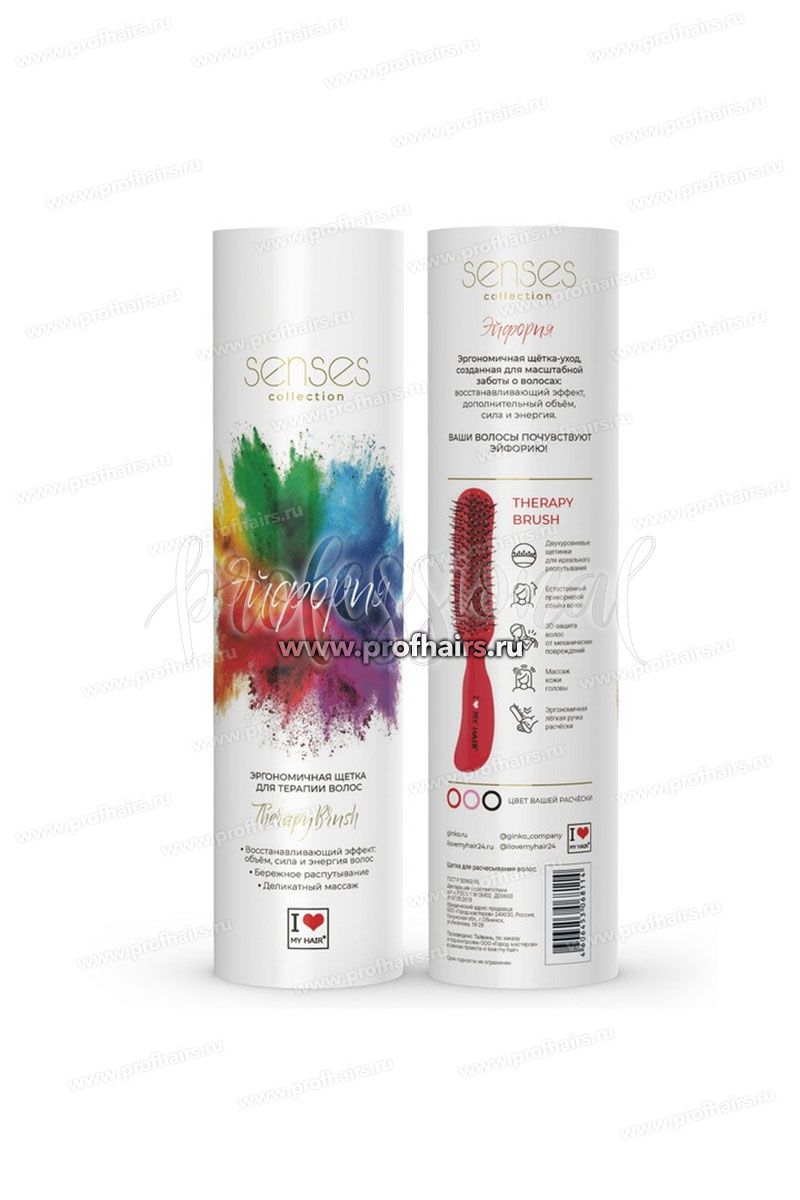 Ginko ILMH Therapy Brush 18280 Щетка для волос Черная, глянцевая, размер M