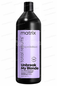 Matrix Total Results Unbreak My Blonde Shampoo Укрепляющий бессульфатный шампунь с лимонной кислотой для осветленных волос 1000 мл.