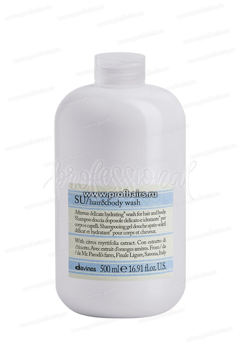 Davines SU/hair&body wash Шампунь для волос и тела 500 мл.