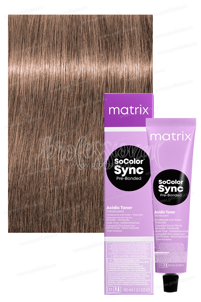 Matrix SoColor Sync Pre-Bonded Acidic Toner 9NGA Кислотный тонер Очень светлый блондин натуральный золотисто-пепельный 90 мл.