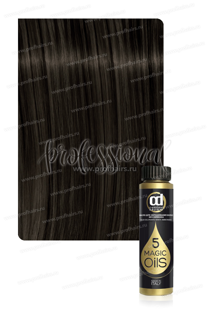 Constant Delight 5 Magic Oil Масло для окрашивания волос без аммиака 4/0 каштановый 50 мл.