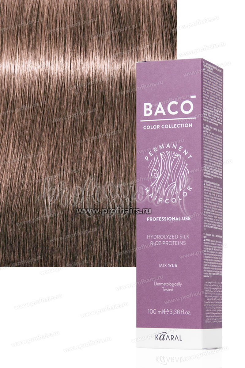 Kaaral Baco Стойкая краска для волос 8.32 Светлый золотисто-фиолетовый блондин 100 мл.