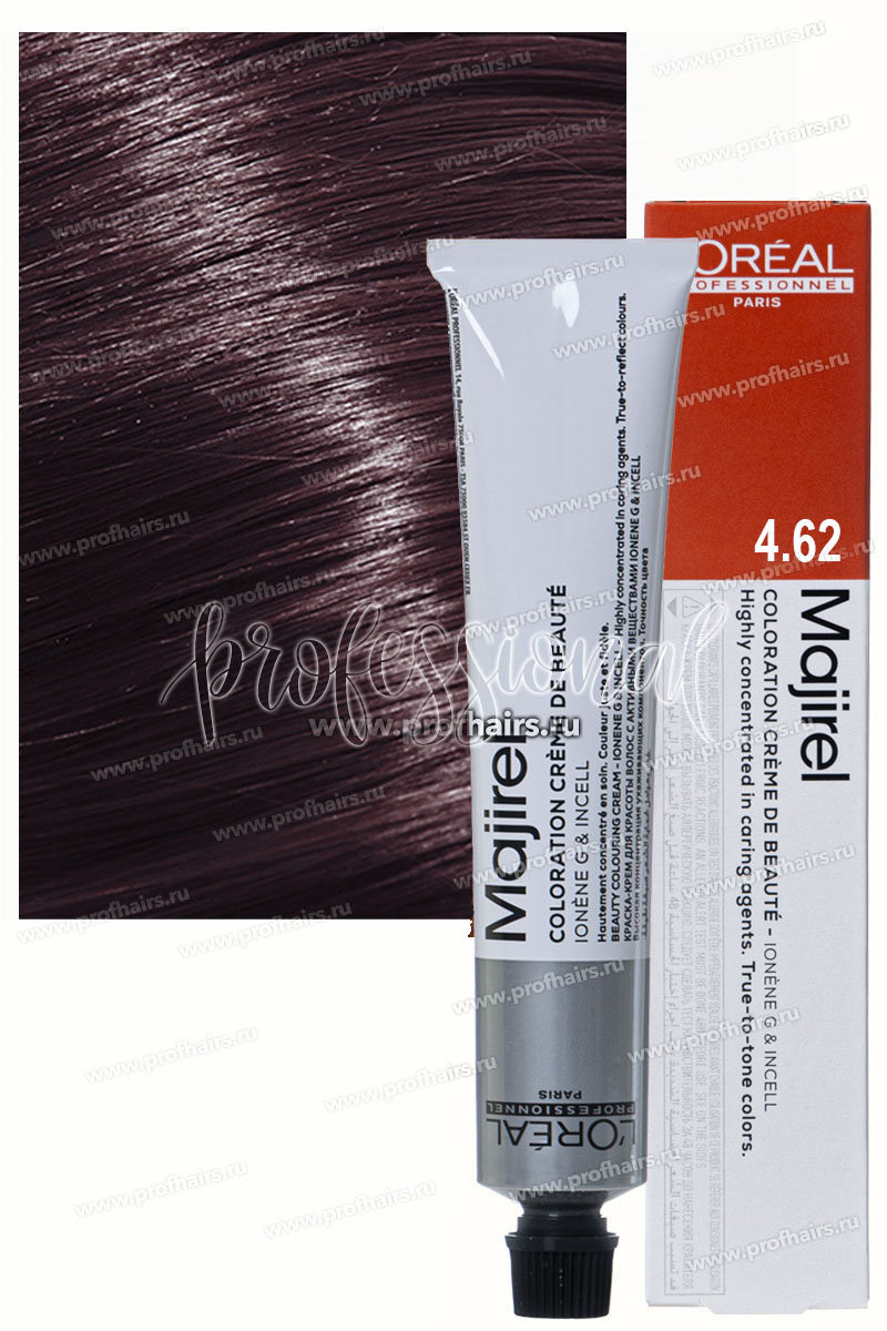 L'Oreal Majirel Краска для волос Мажирель 4.62 Шатен Красно-перламутровый 50 мл.