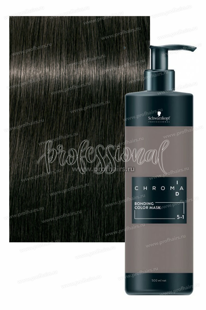 Schwarzkopf Chroma ID Тонирующая бондинг-маска 5-1 Светло-коричневый сандрэ 500 мл.