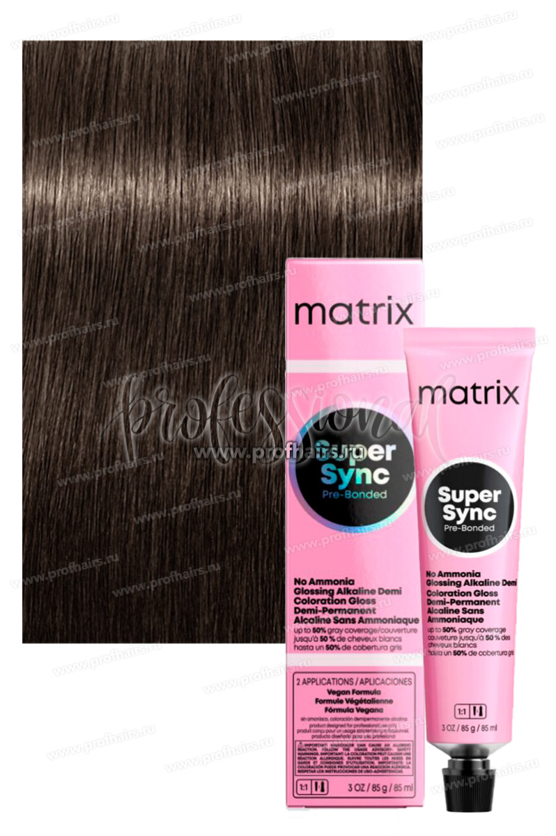 Matrix SoColor Sync Pre-Bonded 6A/6.1 Темный блондин пепельный 90 мл.