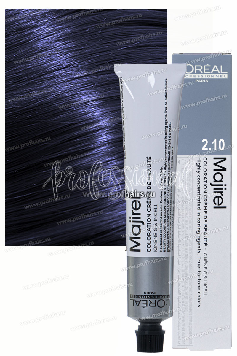 L'Oreal Majirel Краска для волос Мажирель 2.10 Брюнет интенсивно-пепельный 50 мл.