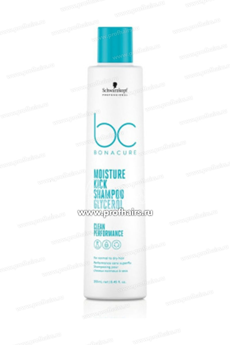 Schwarzkopf Bonacure Clean Performance Moisture Kick Glycerol Shampoo Шампунь для сухих волос 250 мл.