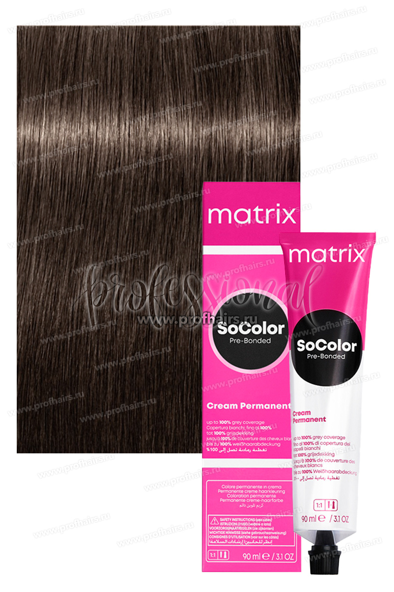 Matrix SoColor Pre-Bonded 6NA/6.01 Темный блондин натуральный пепельный 90 мл.
