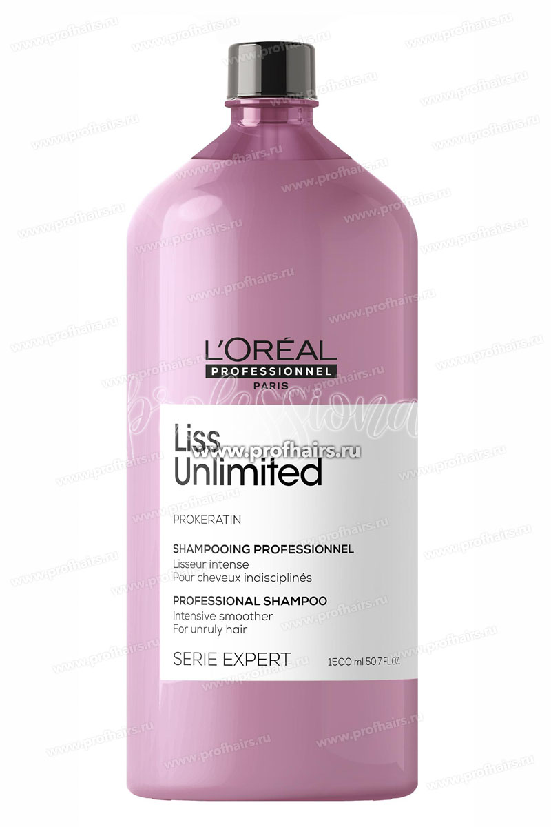 L'Oreal Liss Unlimited Разглаживающий шампунь для сухих жестких волос 1500 мл.