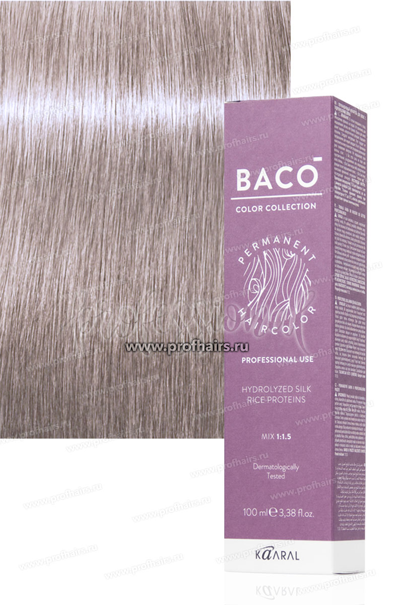 Kaaral Baco Стойкая краска для волос 10.12 Очень-очень светлый блондин пепельно-фиолетовый 100 мл.