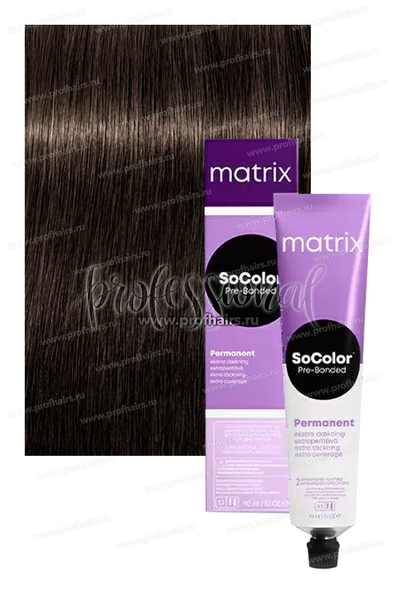 Matrix SoColor Pre-Bonded 505NA Светлый шатен натуральный пепельный 90 мл.