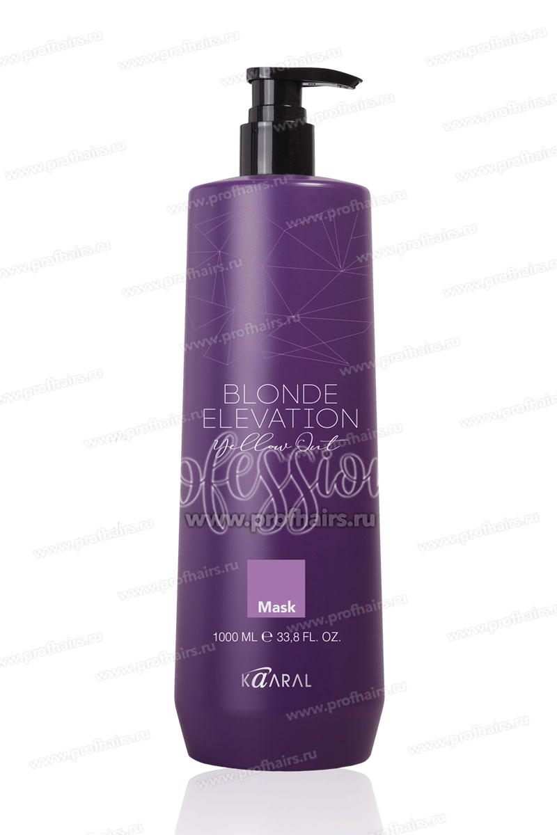 Kaaral Blonde Elevation Маска антижелтая для обесцвеченных, блондированных, мелированых волос 1000 мл.