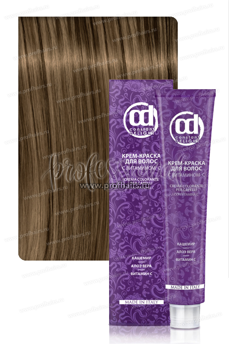 Constant Delight Крем-краска для волос с витамином С 7/4 Средне-русый бежевый 100 мл.