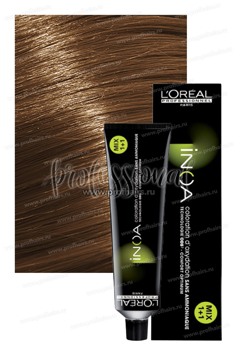 L'Oreal Inoa 6.3 Fundamental Темный блондин золотистый 60 мл.