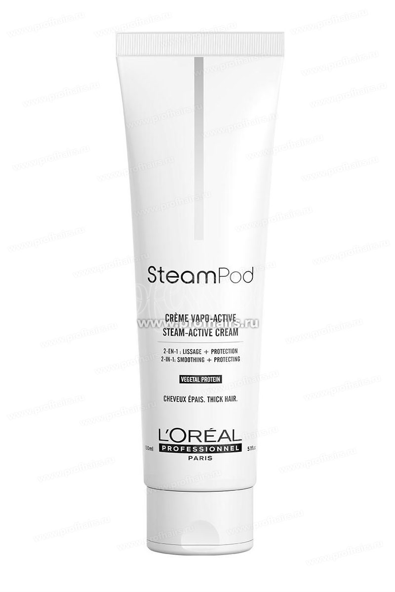 L'Oreal SteamPod Разглаживающий крем-уход для плотных волос 150 мл.