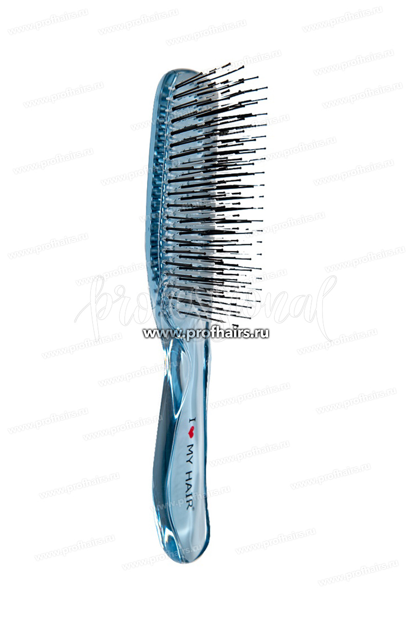Ginko Aqua brush Русалочка 1801 Щетка для расчесывания волос и очищения кожи головы Синяя прозрачная Размер М