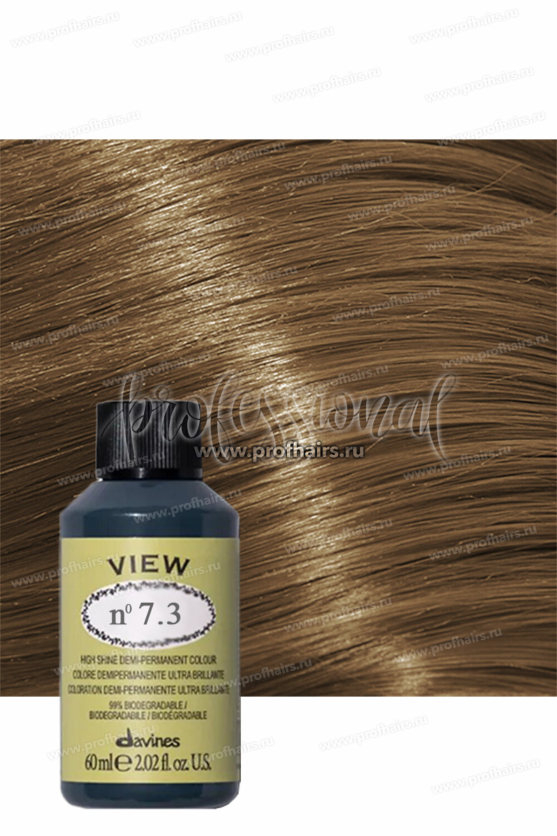 Davines View Полуперманентная тонирующая краска с кислым PH 7,3 Средний блонд золотистый 60 мл.