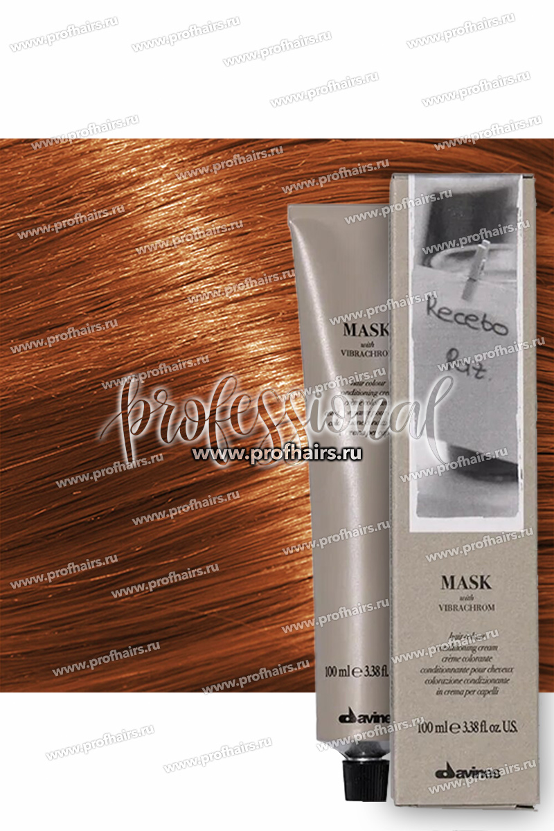 Davines Mask with Vibrachrom Перманентная крем-краска для волос 7,4 Средний блонд медный 100 мл.