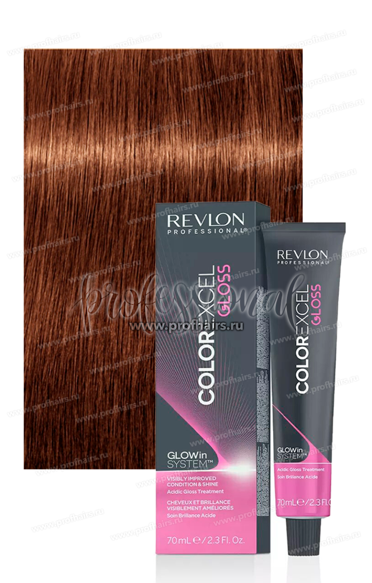 Revlon Color Excel Gloss 6.34 Кислотный краситель Ореховый 70 мл.