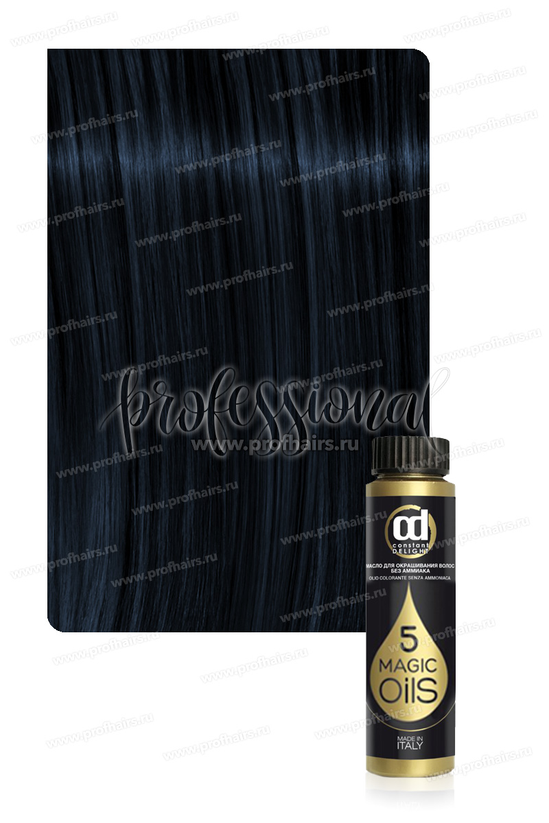 Constant Delight 5 Magic Oil Масло для окрашивания волос без аммиака 1/20 иссиня-черный 50 мл.