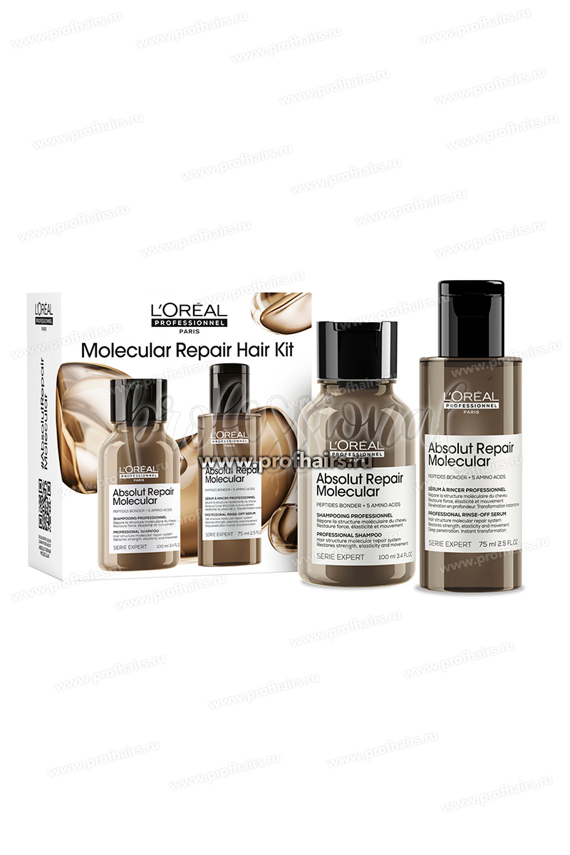 L'Oréal Absolut Repair Molecular Набор Дуо: Молекулярный шампунь 100 мл.+ Молекулярная смываемая сыворотка 75 мл.