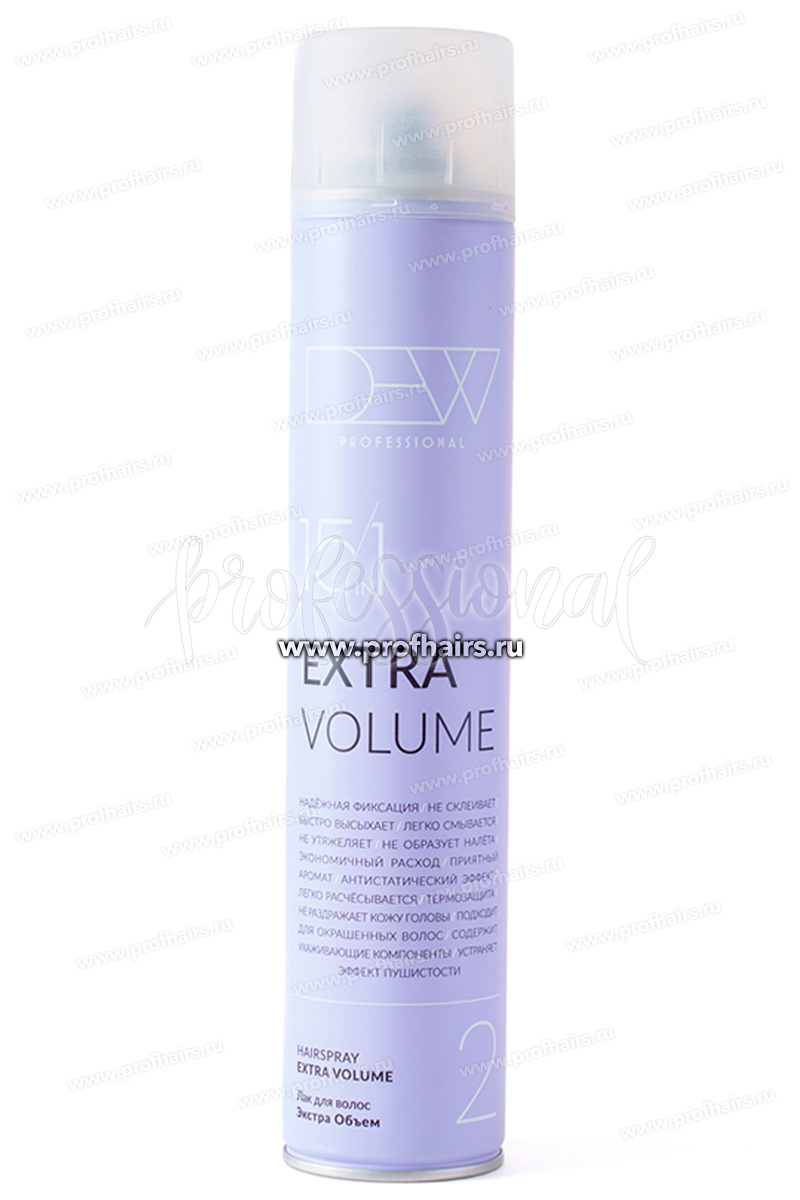 Dew Professional Extra Volume Лак 15 в 1 для объема волос нормальной фиксации 500 мл.
