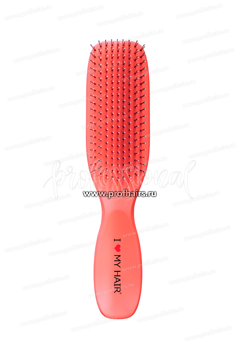 I LOVE MY HAIR Spider Classic Soft 1501S Щетка для расчесывания волос Коралловая матовая размер М