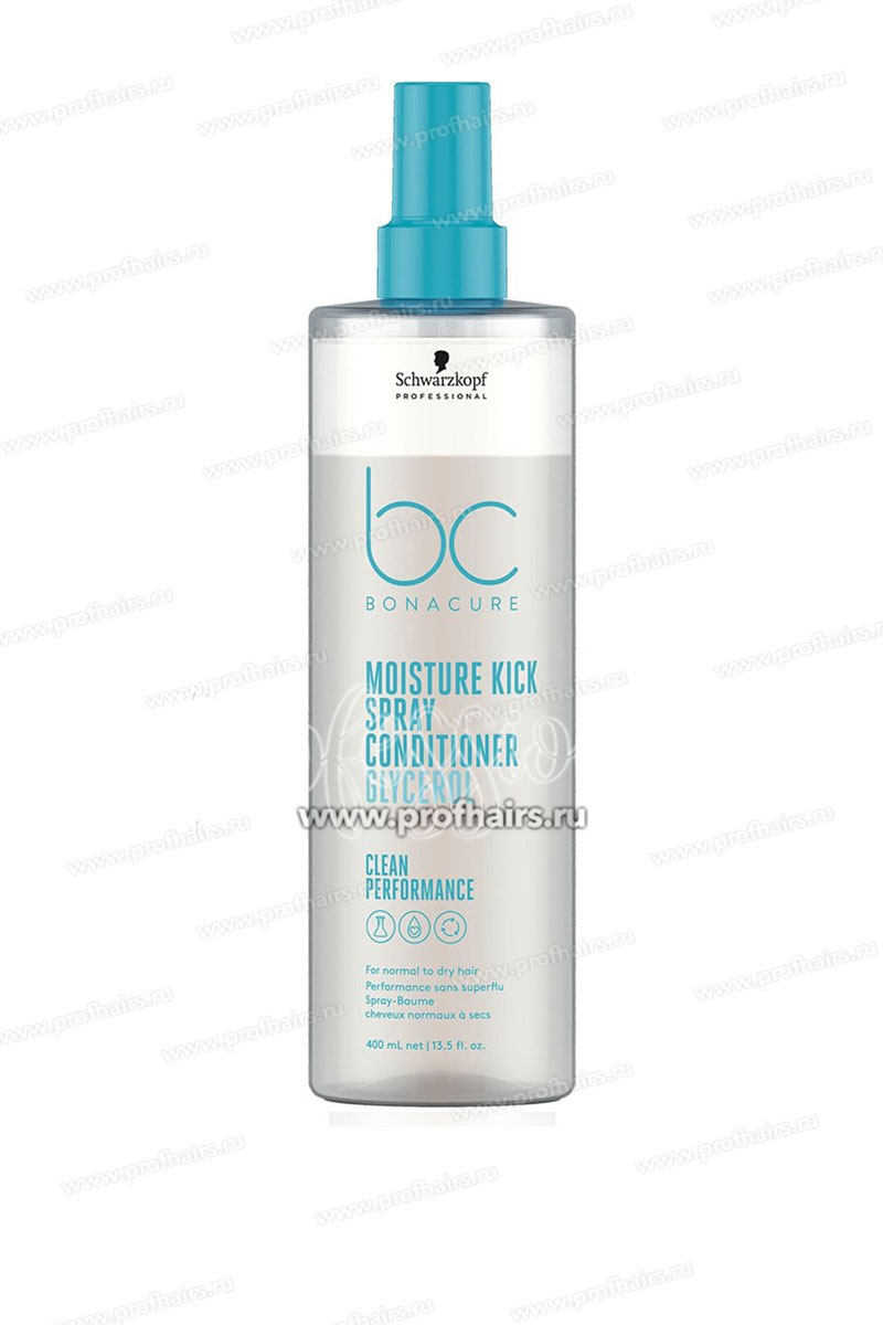 Schwarzkopf Bonacure Clean Performance Moisture Kick Glycerol Spray Conditioner Спрей-кондиционер для сухих и вьющихся волос 200 мл.