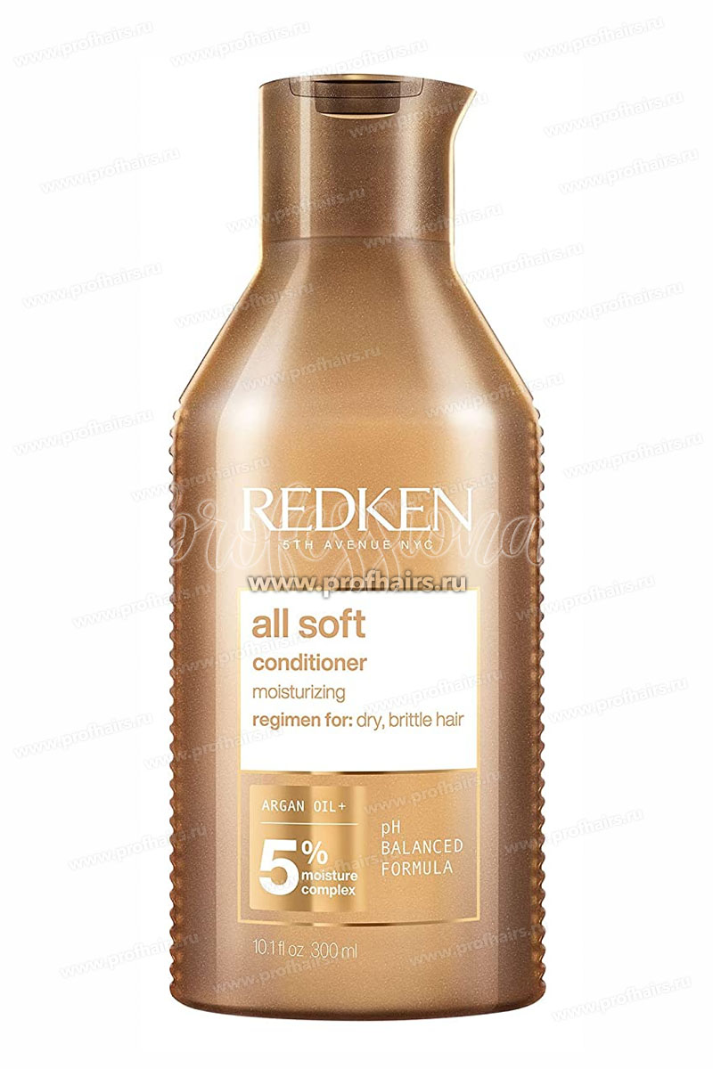 Redken All Soft Восстанавливающий и увлажняющий кондиционер с аргановым маслом для сухих и ломких волос 300 мл.