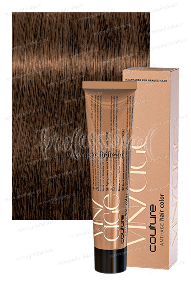 Estel Haute Couture Vintage Краска для седых волос 6/7 Темно-русый коричневый 60 мл.