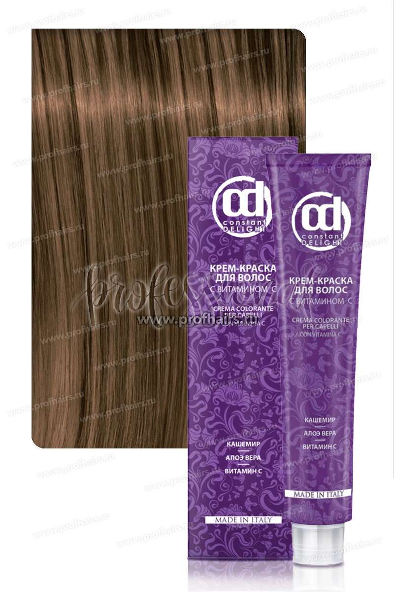 Constant Delight Крем-краска для волос с витамином С 7/6 Средне-русый шоколадный 100 мл.