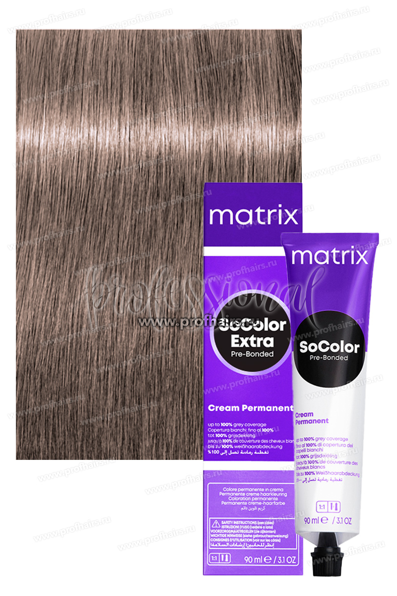 Matrix SoColor Pre-Bonded 509AV/9.12 Очень светлый блондин пепельный перламутровый 90 мл.