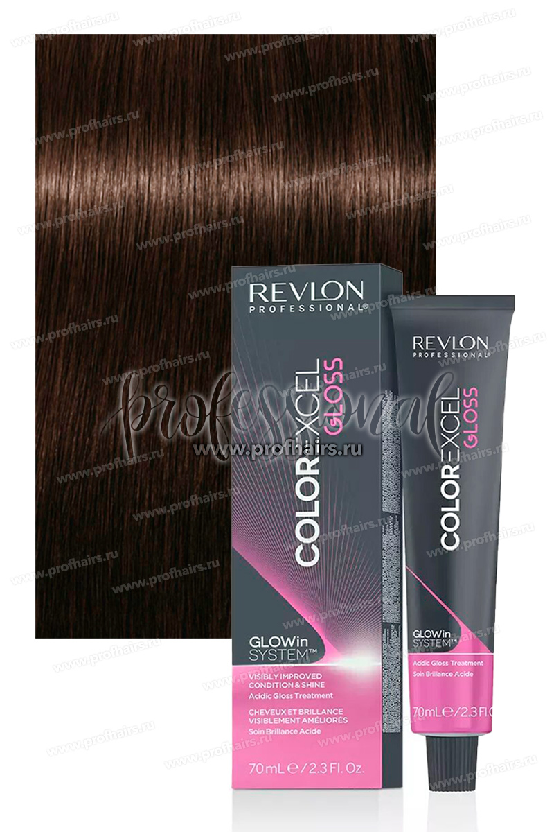 Revlon Color Excel Gloss 4 Кислотный краситель Коричневый 70 мл.