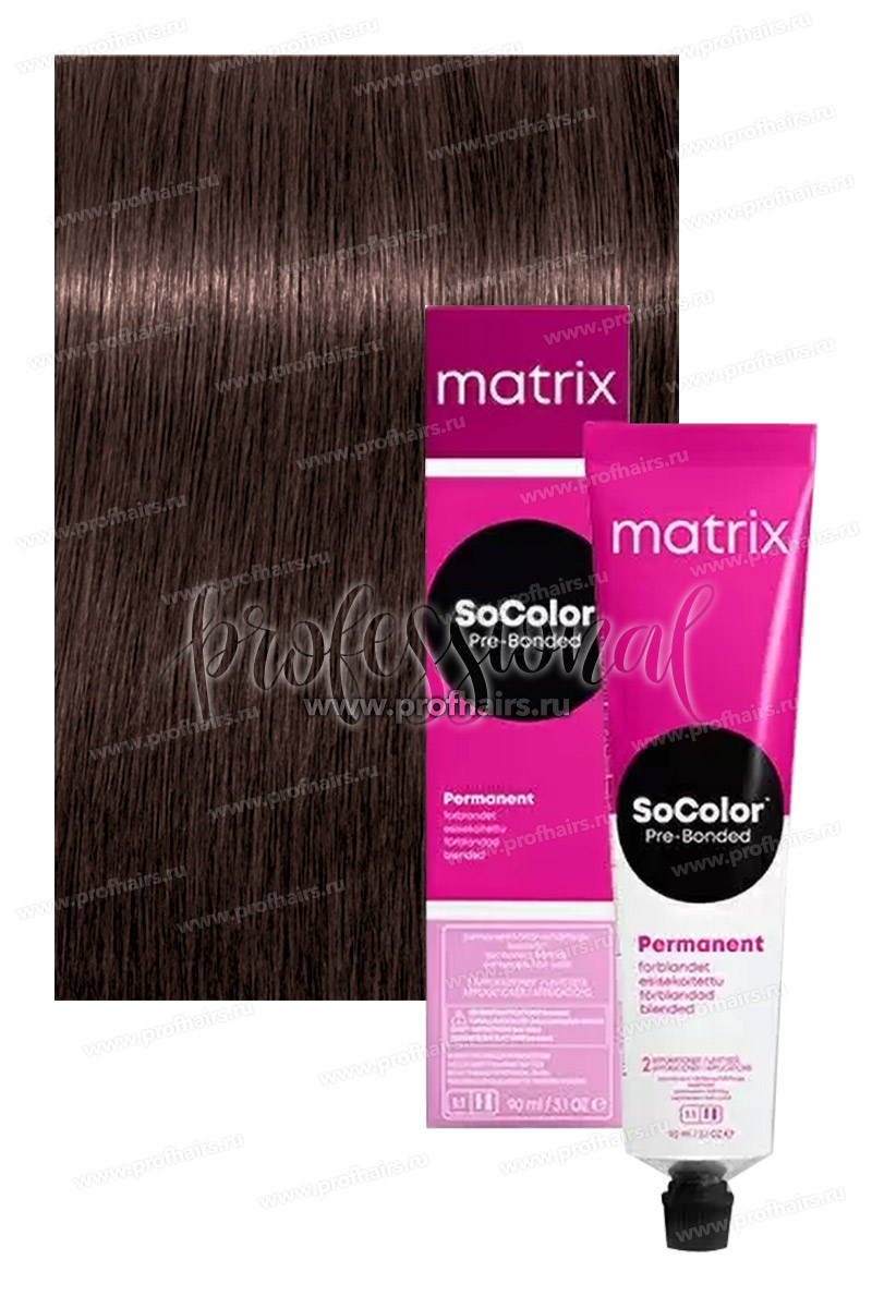 Matrix SoColor Pre-Bonded 6MA Темный блондин мокка пепельный 90 мл.