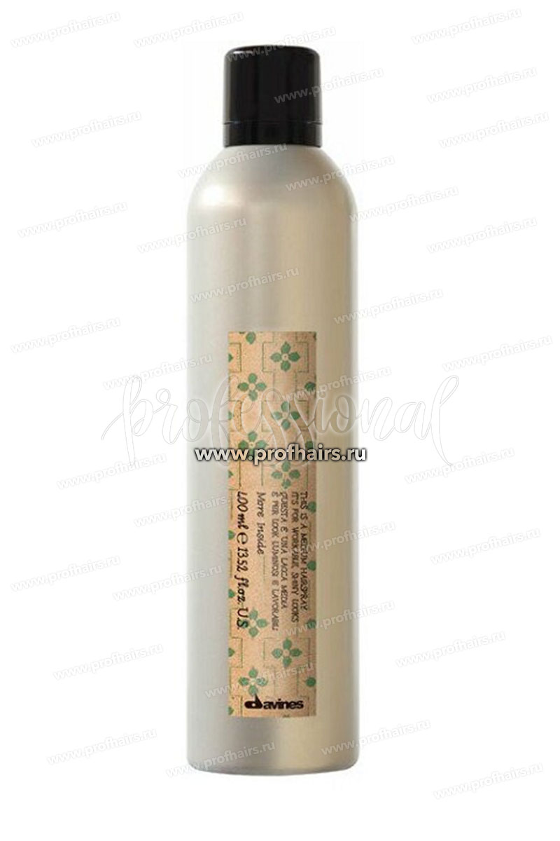 Davines More Inside Medium Hold Hair-spray Лак средней фиксации для эластичного глянцевого стайлинга 400 мл.