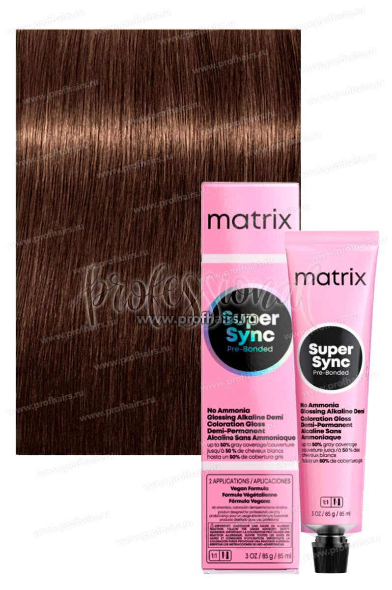 Matrix Super Sync Pre-Bonded 6BC Темный блондин Коричнево-медный 90 мл.