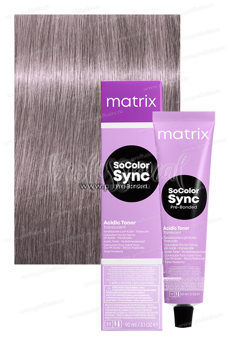 Matrix SoColor Sync Pre-Bonded Acidic Toner 10PV Кислотный тонер жемчужный перламутровый 90 мл.