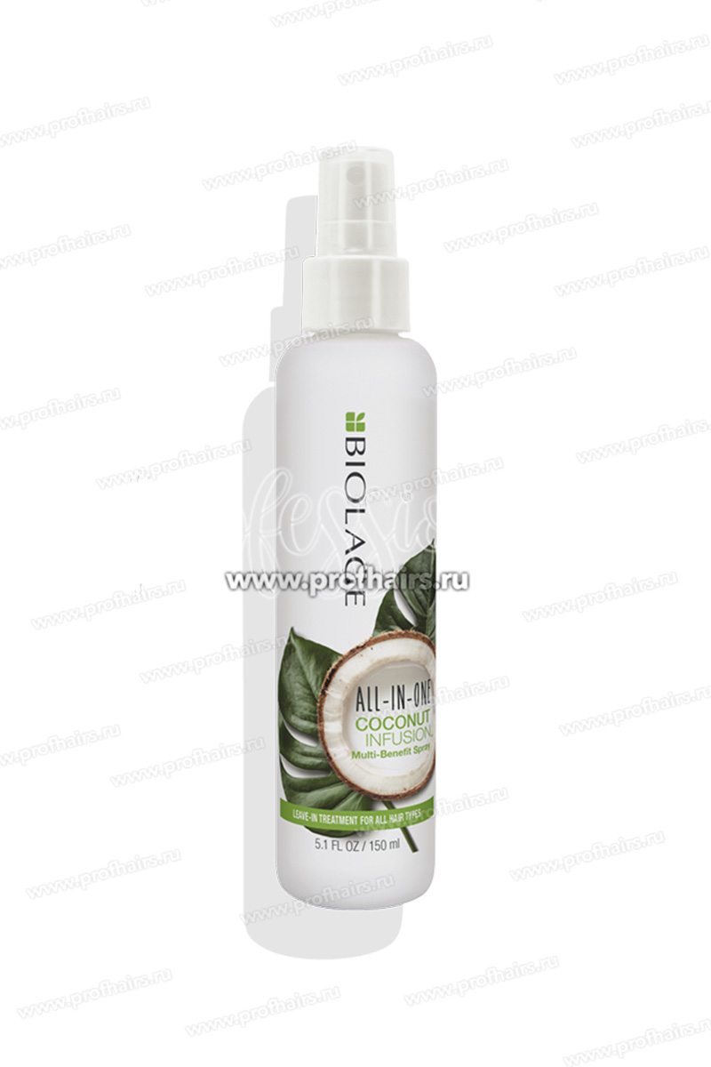 Biolage All-in-One Несмываемый многофункциональный спрей кокосовый флюид 150 мл.