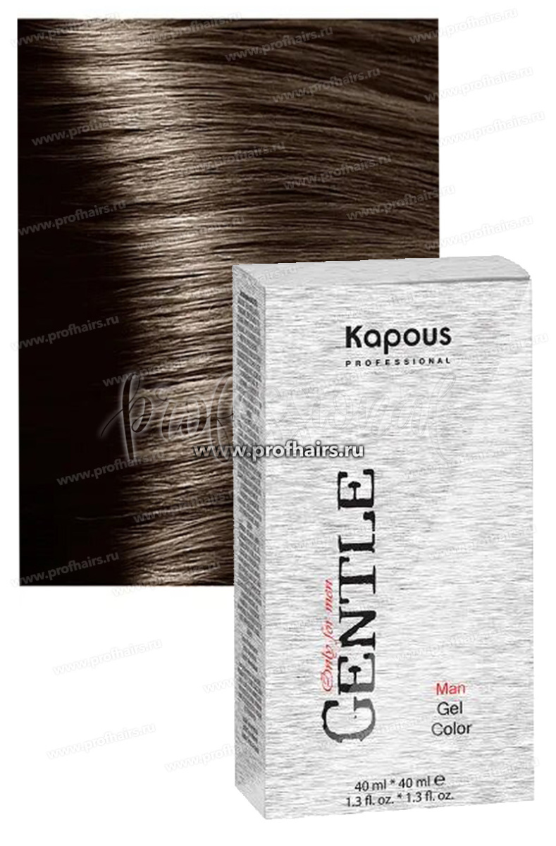 Kapous Gentlemen Гель-краска для волос для мужчин 6 Светло-коричневый 40 мл. +40 мл.
