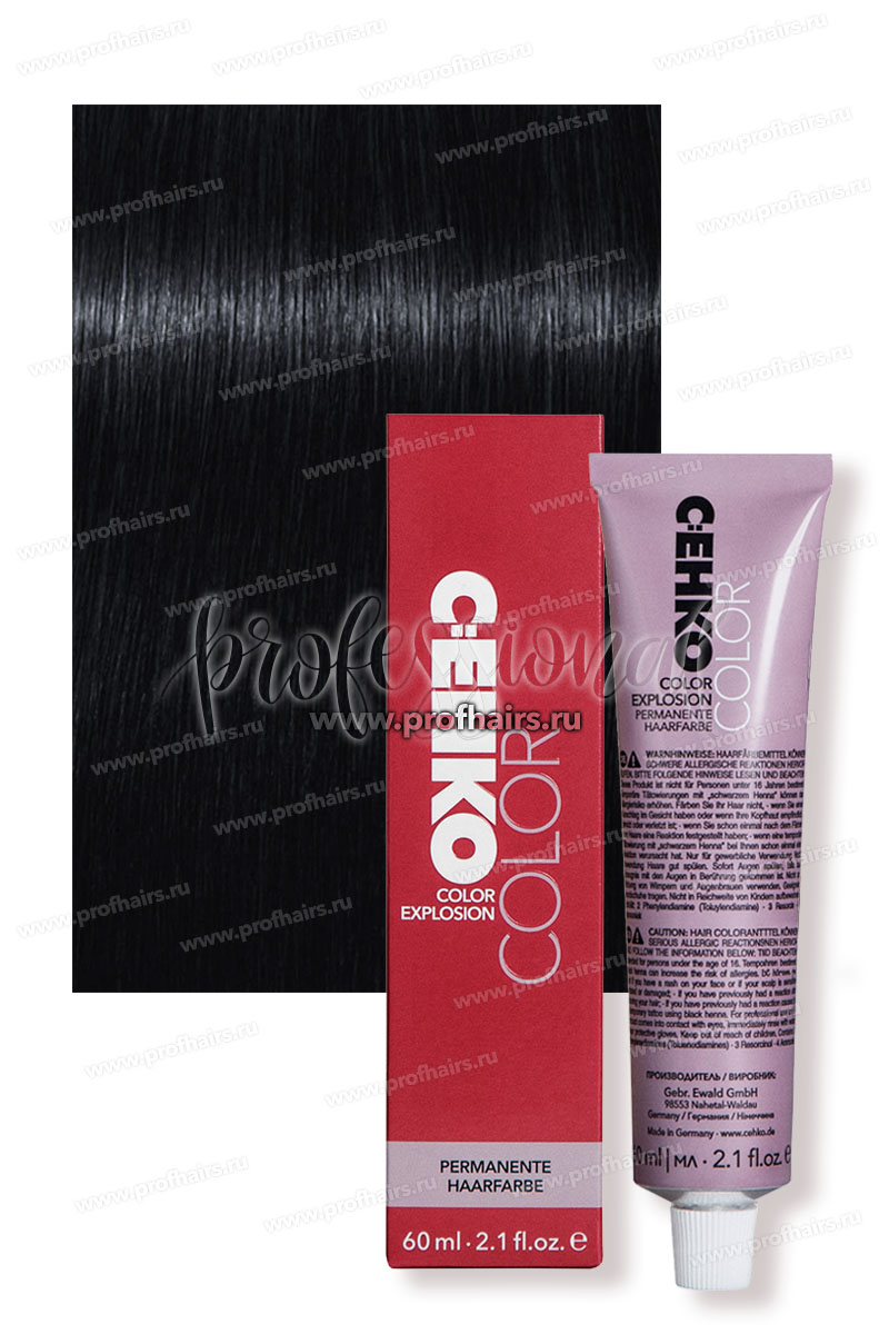 C:EHKO Color Explosion 1/0 Черный Крем-краска для волос 60 мл.